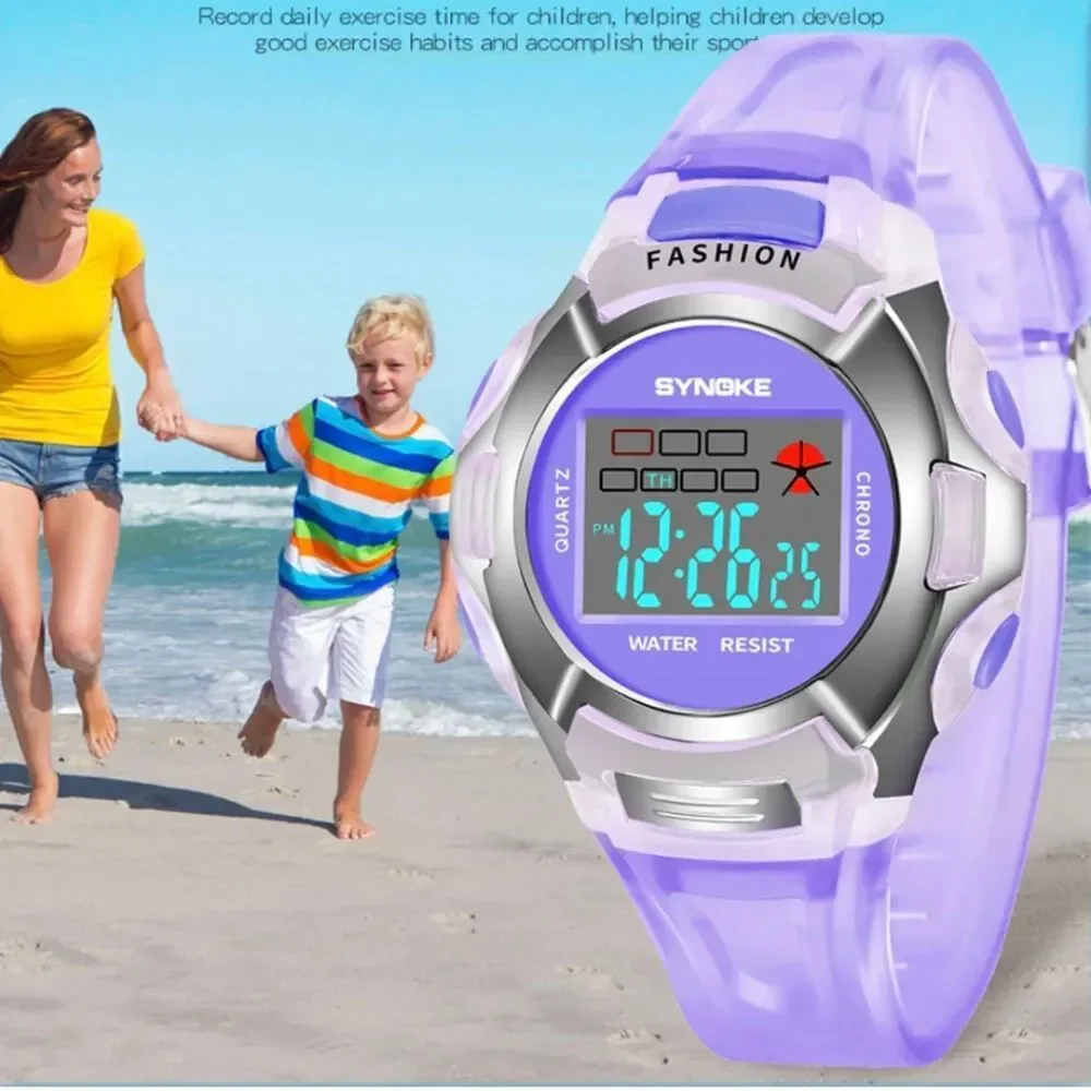 Kids Girls Digital Sport Watch Waterproof Electronic Watches Alarm Wristwatch US
